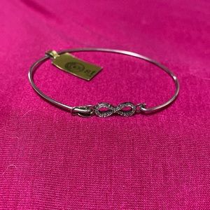 Stia pave CZ infinity bracelet